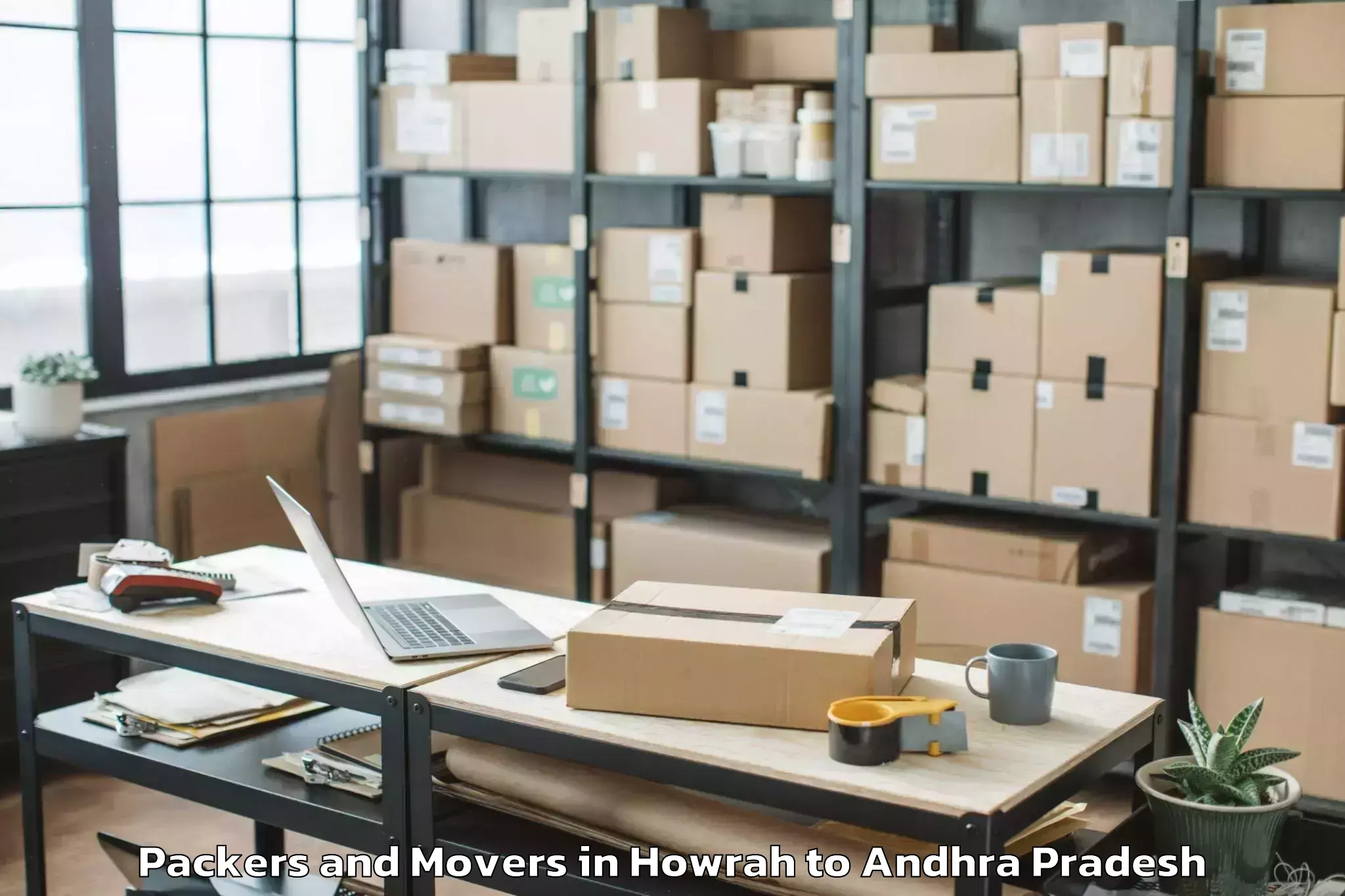 Top Howrah to Dornipadu Packers And Movers Available